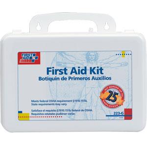 25 Person, 107 Piece Bulk First Aid Kit w/Gasket/Plastic