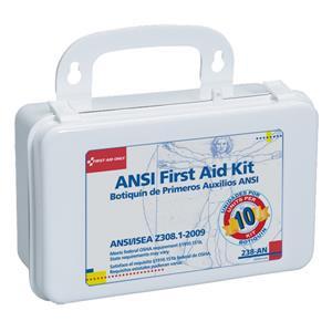 10 Unit, 64 Piece Unitized First Aid Kit w/Gasket/Plastic