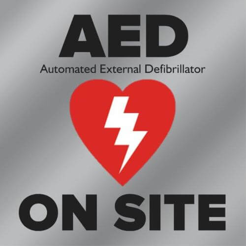 AED On-Site Clear Window Decal