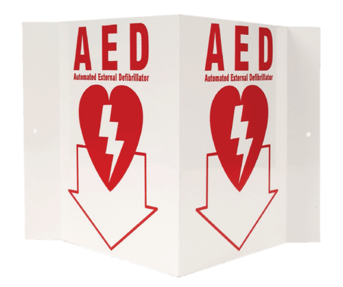 AED 3-D Rigid Plastic Sign/3D AED Sign