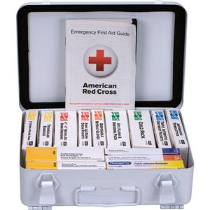 25 Person, 16-Unit ANSI A Unitized Weatherproof First Aid Kit (Metal)