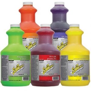 Bottles of Sqwinchers liquid concentrate in various flavors