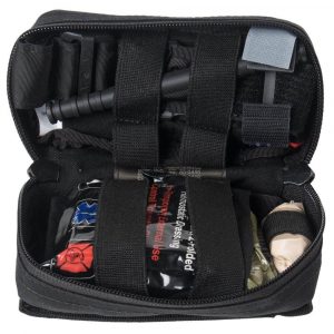 Open view of mini first aid kit