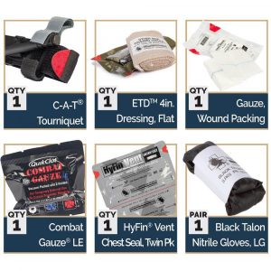Individual items contained within the IFAK (Individual First Aid Kit)