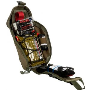 Side view of IFAK (Individual First Aid Kit) - Color, Military Green