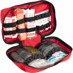 Open view of Class B first aid kit